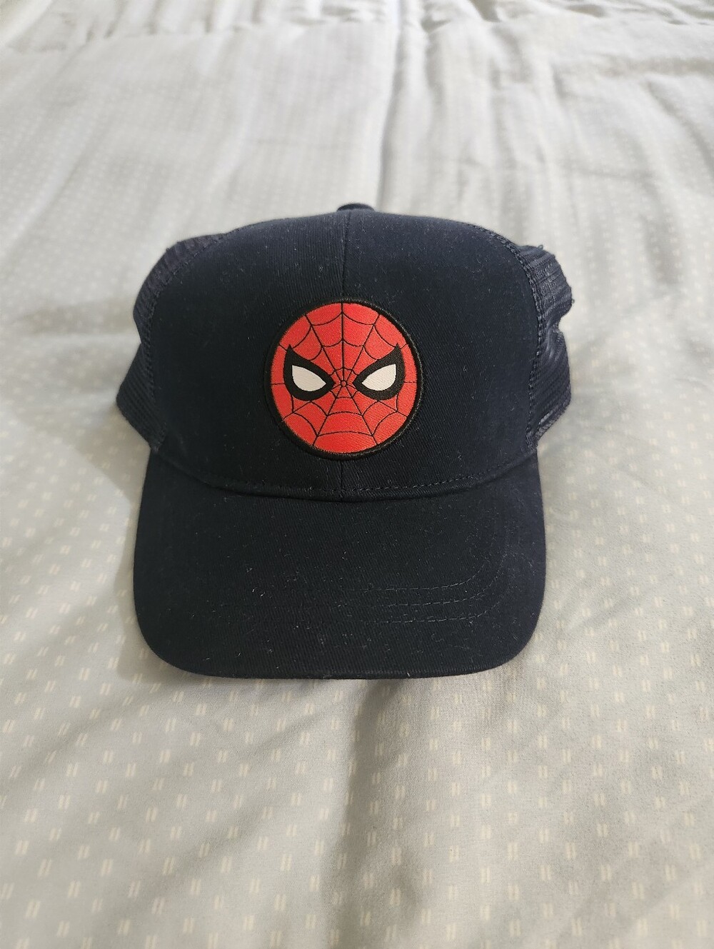GAP Kids Navy Trucker Hat with Red Spider Patch